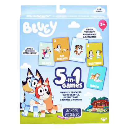 Shopkins Bluey 5 in 1 Card Game Set School Theme