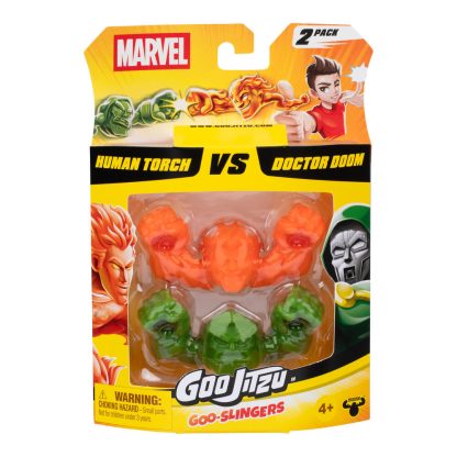 Shopkins Goo Jitzu Marvel S12 Goo Slingers 2 Pack Human Torch Vs Doctor Doom